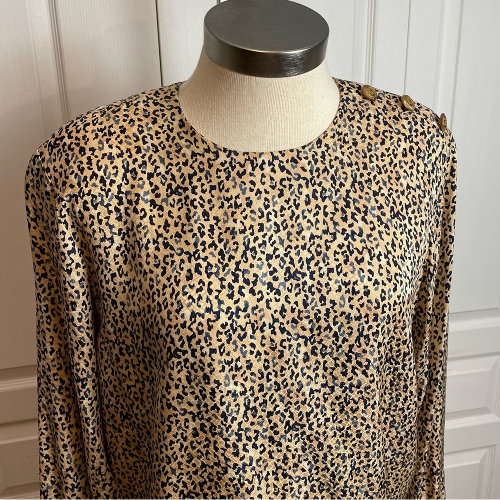 90s SILK Cheetah Print Dress